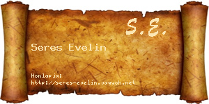 Seres Evelin névjegykártya